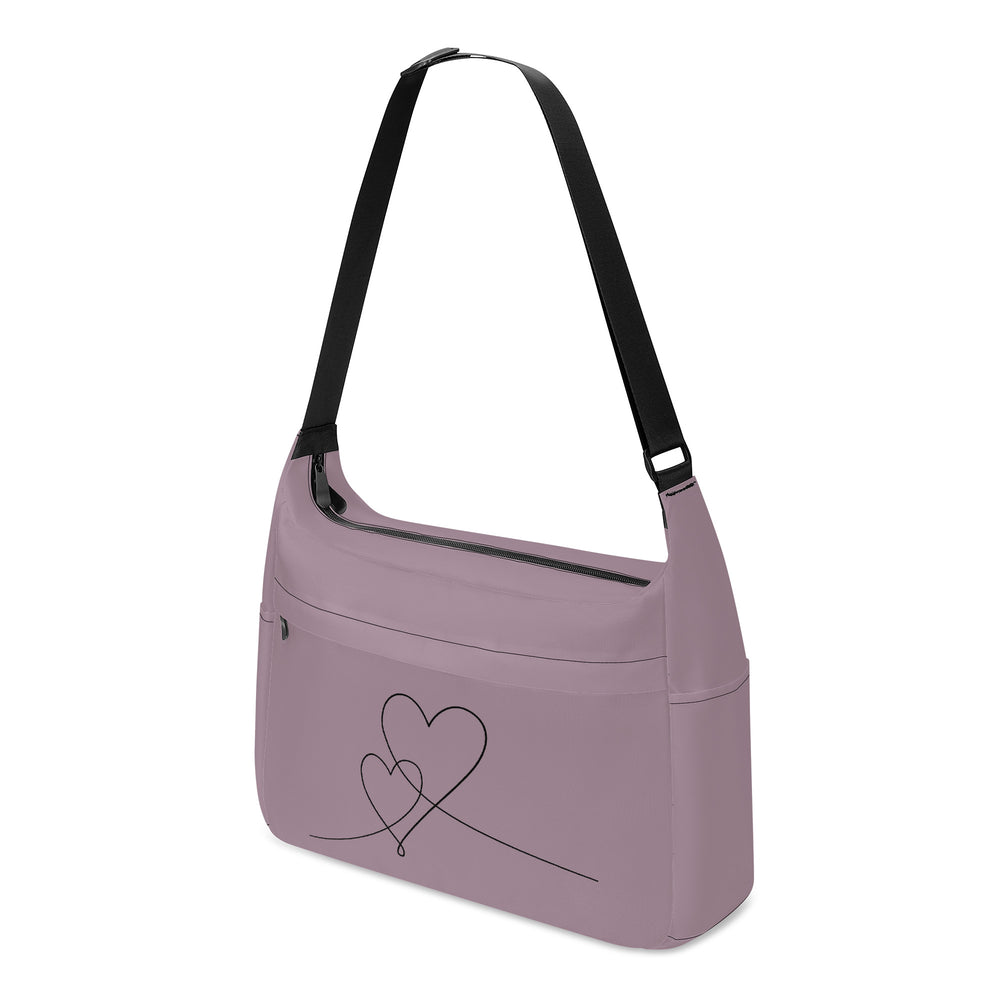 Ti Amo I love you - Exclusive Brand - Mountbatten Pink - Double Script Heart - Journey Computer Shoulder Bag