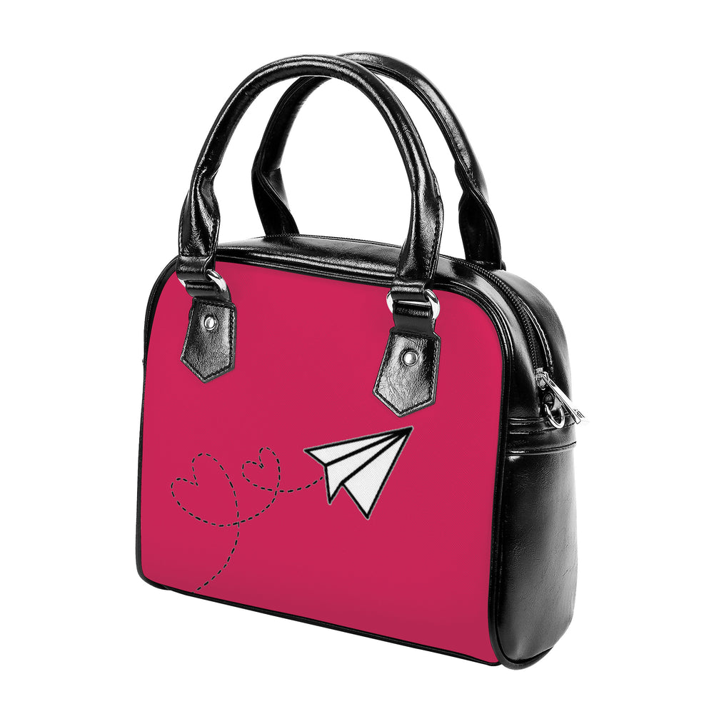 Ti Amo I love you  - Exclusive Brand - Cerise Red 2 - Paper Airplane - Shoulder Handbag