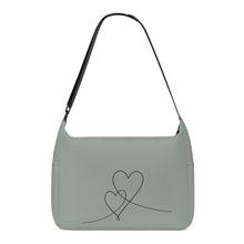 Load image into Gallery viewer, Ti Amo I love you - Exclusive Brand - Blue Grey Mist - Double Script Heart - Journey Computer Shoulder Bag
