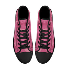 Load image into Gallery viewer, Ti Amo I love you - Exclusive Brand - Pink/ Hot Pink Camouflage - High-Top Canvas Shoes - Black
