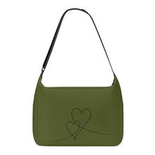 Load image into Gallery viewer, Ti Amo I love you - Exclusive Brand - Army Green - Double Script Heart - Journey Computer Shoulder Bag
