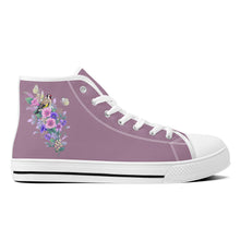 Load image into Gallery viewer, Ti Amo I love you  - Exclusive Brand  -High-Top Canvas Shoes - White Soles
