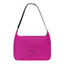 Load image into Gallery viewer, Ti Amo I love you - Exclusive Brand - Artist’s Purple - Double Script Heart - Journey Computer Shoulder Bag
