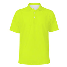 Load image into Gallery viewer, Ti Amo I love you - Exclusive Brand  - Mens Neon Yellow Polo Shirt
