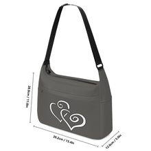 Load image into Gallery viewer, Ti Amo I love you - Exclusive Brand - Chicago - Double White Heart - Journey Computer Shoulder Bag
