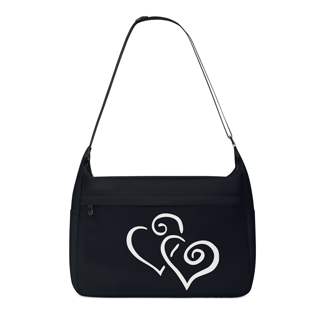 Ti Amo I love you - Exclusive Brand  - Bunker - Double White Heart - Journey Computer Shoulder Bag