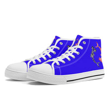 Load image into Gallery viewer, Ti Amo I love you - Exclusive Brand - Hammerhead Sharks -Womens High-Top Canvas Shoes - White Soles
