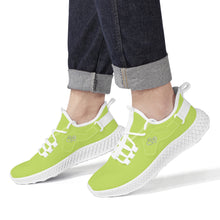 Load image into Gallery viewer, Ti Amo I love you - Exclusive Brand  - Yellow Green -  Double Heart - Womens Mesh Knit Shoes - White Soles
