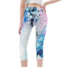 Load image into Gallery viewer, Ti Amo I love you - Exclusive Brand - Splatter - Womens / Teen Girls / Womens Plus Size -  Capri Yoga Leggings - Sizes XS-3XL
