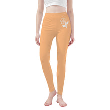 Load image into Gallery viewer, Ti Amo I love you - Exclusive Brand   - Macaroni and Cheese - White Daisy -  Yoga Leggings
