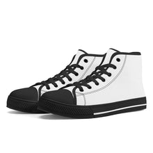 Load image into Gallery viewer, Ti Amo I love you - Exclusive Brand - White - High-Top Canvas Shoes - Black Soles
