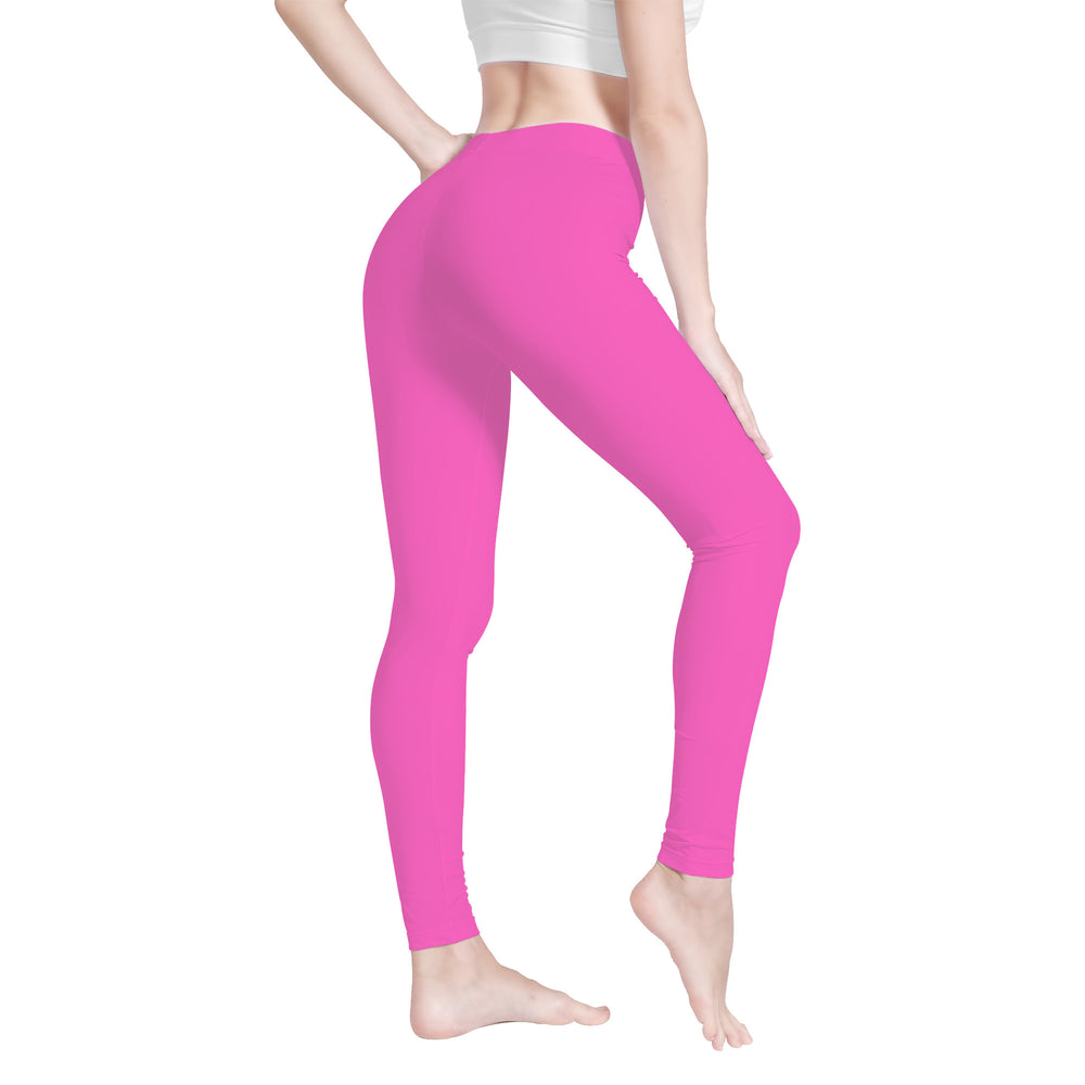 Ti Amo I love you - Exclusive Brand  - Hot Pink - Angry Fish  - Womens / Teen Girls  / Womens Plus Size  - Yoga Leggings - Sizes XS-3XL
