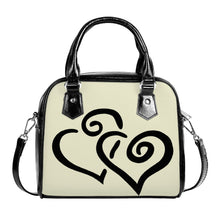 Load image into Gallery viewer, Ti Amo I love you - Exclusive Brand - Aths Special - Double Black Heart -  Shoulder Handbag
