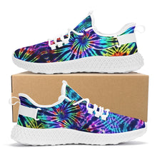 Load image into Gallery viewer, Ti Amo I love you - Exclusive Brand  - Mens / Womens - Blue Zodiac, Curious Blue, Malachite, Purple Heart - Tie- Dye - Mesh Knit Shoes - White Soles
