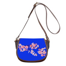 Load image into Gallery viewer, Ti Amo I love you - Exclusive Brand  - Blue Blue Eyes - Pink Floral Branch - Saddle Bag
