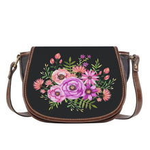 Load image into Gallery viewer, Ti Amo I love you - Exclusive Brand - Slate - Floral Bouquet - Saddle Bag
