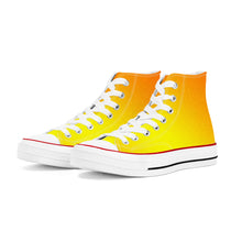 Load image into Gallery viewer, Ti Amo I love you - Exclusive Brand - Gradient Ripe Lemon &amp; Tahiti Gold - High Top Canvas Shoes - White
