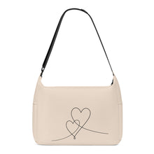 Load image into Gallery viewer, Ti Amo I love you - Exclusive Brand - Almond Brown - Double Script Heart - Journey Computer Shoulder Bag
