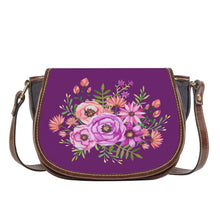 Load image into Gallery viewer, Ti Amo I love you - Exclusive Brand - Midnight - Floral Bouquet - Saddle Bag
