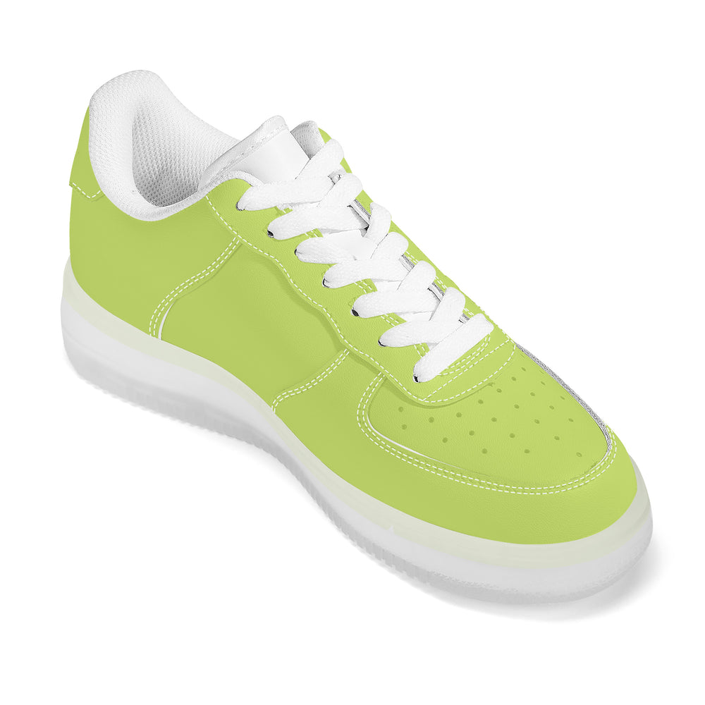 Ti Amo I love you - Exclusive Brand  - Yellow Green- Transparent Low Top Air Force Leather Shoes