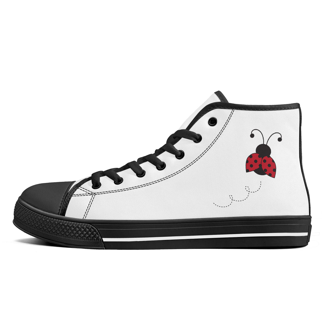 Ti Amo I love you - Exclusive Brand - Ladybug - High-Top Canvas Shoes - Black Soles