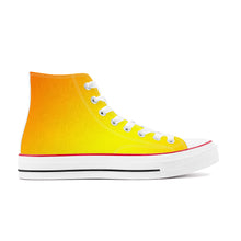 Load image into Gallery viewer, Ti Amo I love you - Exclusive Brand - Gradient Ripe Lemon &amp; Tahiti Gold - High Top Canvas Shoes - White
