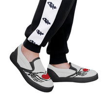 Load image into Gallery viewer, Ti Amo I love you - Exclusive Brand  - Alto Gray - Skeleton Hands with Heart  - Kids Slip-on shoes - Black Soles
