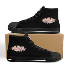 Load image into Gallery viewer, Ti Amo I love you - Exclusive Brand - High-Top Canvas Shoes - Black Soles
