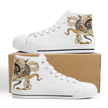 Load image into Gallery viewer, Ti Amo I love you - Exclusive Brand - High-Top Canvas Shoes - White Soles
