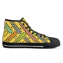 Load image into Gallery viewer, Ti Amo I love you - Exclusive Brand - Mistard Yellow - Dot Deco - High-Top Canvas Shoes - Black Soles
