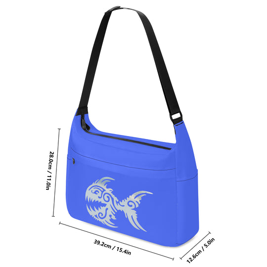 Ti Amo I love you - Exclusive Brand - Neon Blue - Angry Fish - Journey Computer Shoulder Bag