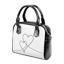 Load image into Gallery viewer, Ti Amo I love you - Exclusive Brand  - White - Double Script Heart -  Shoulder Handbag
