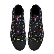 Load image into Gallery viewer, Ti Amo I love you - Exclusive Brand - Black - Sea Creatures - High-Top Canvas Shoes - Black Soles
