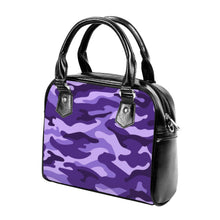 Load image into Gallery viewer, Ti Amo I love you - Exclusive Brand - Minsk, Grape 2, Mauve 2, Fushia Blue &amp; Jacarta Camouflage - Shoulder Handbag
