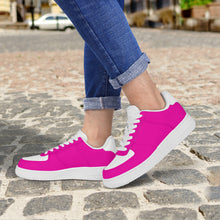 Load image into Gallery viewer, Ti Amo I love you - Exclusive Brand  - Hollywood Cerise &amp; White - Low Top Unisex Sneakers
