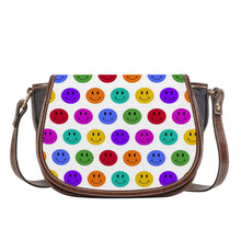 Load image into Gallery viewer, Ti Amo I love you - Rainbow Smiley Faces -  Saddle Bag
