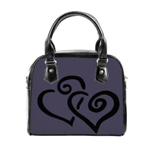 Load image into Gallery viewer, Ti Amo I love you - Exclusive Brand - Gunpowder - Double Black Heart -  Shoulder Handbag
