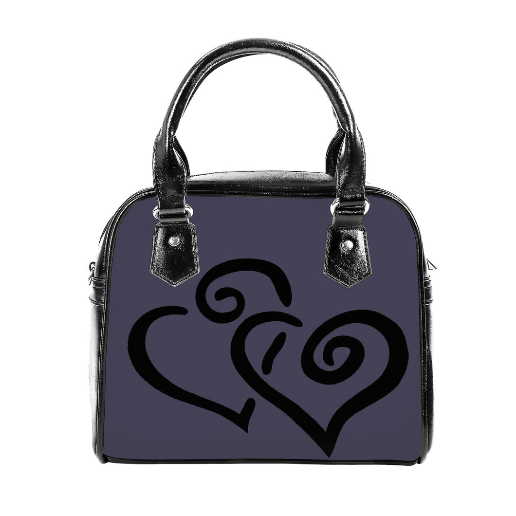 Ti Amo I love you - Exclusive Brand - Gunpowder - Double Black Heart -  Shoulder Handbag