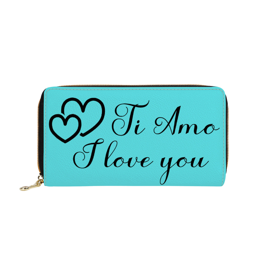 Ti Amo I love you - Exclusive Brand - Zipper Purse Clutch Bag