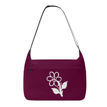 Load image into Gallery viewer, Ti Amo I love you - Exclusive Brand - Bordeaux - White Daisy - Journey Computer Shoulder Bag
