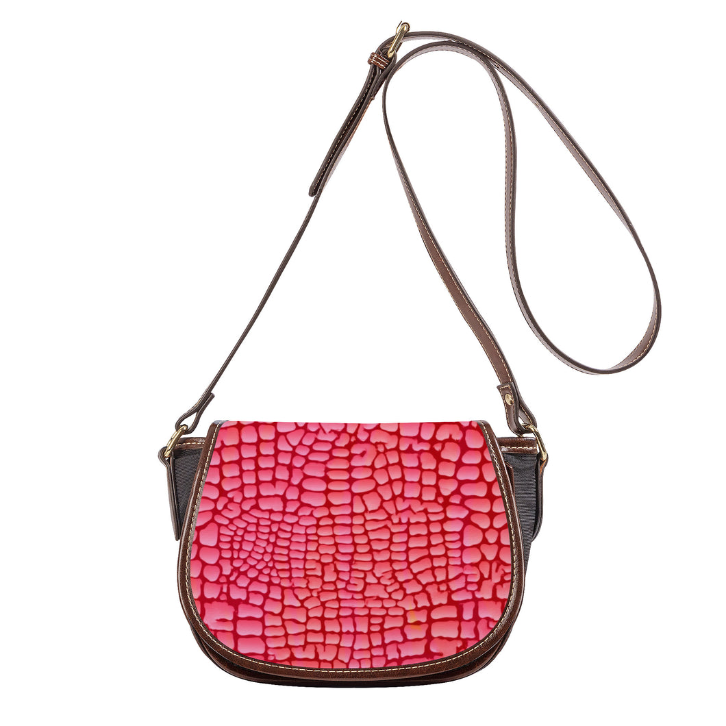 Ti Amo I love you - Exclusive Brand - Mandy - Reptile Pattern - Saddle Bag