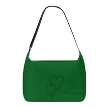 Load image into Gallery viewer, Ti Amo I love you - Exclusive Brand - Camarone Green - Double Script Heart - Journey Computer Shoulder Bag
