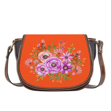 Load image into Gallery viewer, Ti Amo I love you - Exclusive Brand - Orange -  Floral Bouquet - Saddle Bag
