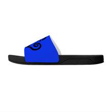 Load image into Gallery viewer, Ti Amo I love you - Exclusive Brand - Blue Blue Eyes - Double Black Heart - Slide Sandals - Black Soles
