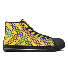 Load image into Gallery viewer, Ti Amo I love you - Exclusive Brand - Mistard Yellow - Dot Deco - High-Top Canvas Shoes - Black Soles
