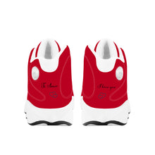 Load image into Gallery viewer, Ti Amo I love you - Exclusive Brand  - Angels Red -Mens / Womens - Unisex  Basketball Shoes - White Laces
