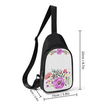 Load image into Gallery viewer, Ti Amo I love you - Exclusive Brand - White - Floral - Womens Chest Bag
