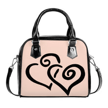 Load image into Gallery viewer, Ti Amo I love you - Exclusive Brand - Watusi - Double Black Heart -  Shoulder Handbag
