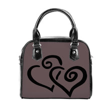 Load image into Gallery viewer, Ti Amo I love you - Exclusive Brand - Zambezi - Double Black Heart -  Shoulder Handbag
