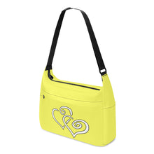 Load image into Gallery viewer, Ti Amo I love you - Exclusive Brand - Laser Lemon - Double White Heart - Journey Computer Shoulder Bag
